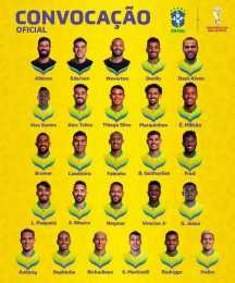 巴西公佈世界盃參賽球員名單和球衣號碼，阿爾維斯迴歸引爭議