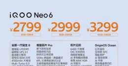 iQOO Neo6正式釋出：全新的外觀，強勁的效能，提升明顯！