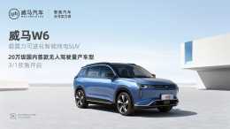 全新威馬W6即將亮相上海車展,20萬級別無人駕駛量產車!